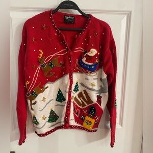 Ugly Christmas sweater, button up
